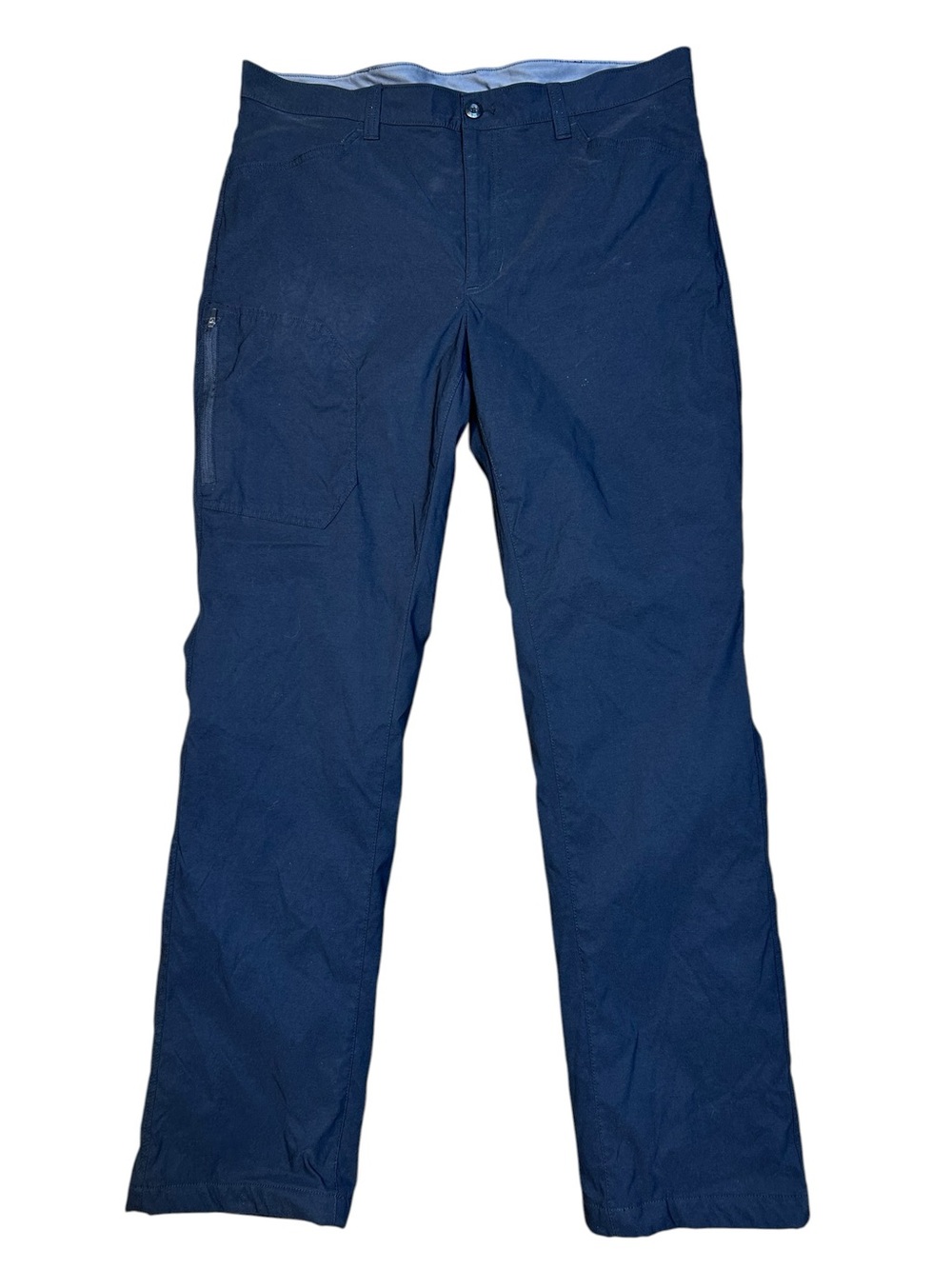 Eddie Bauer men’s black fleece lined tech pants size 38x34 hiking nylon